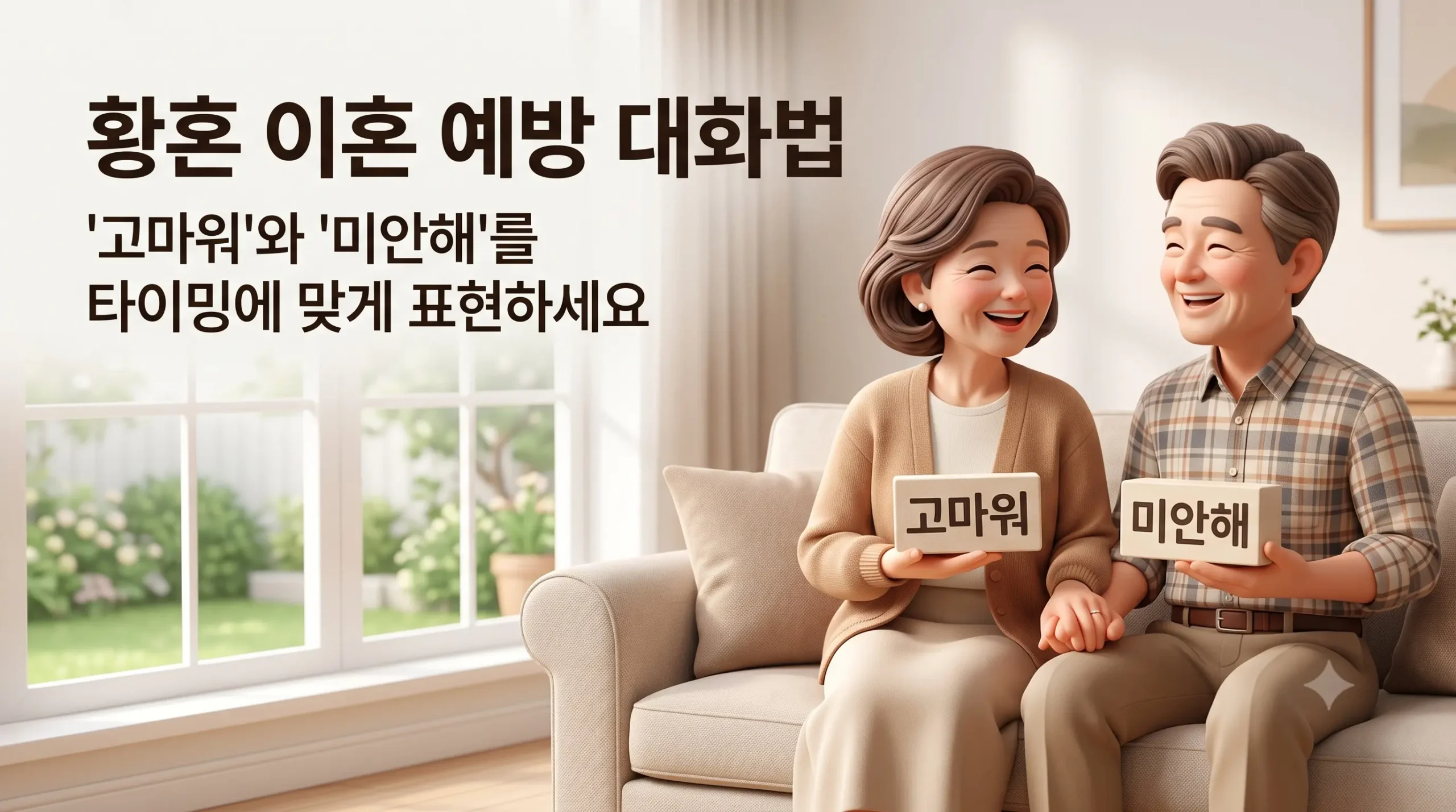 황혼 이혼을 막는 은퇴 후 부부 대화법 고마워와 미안해의 타이밍
