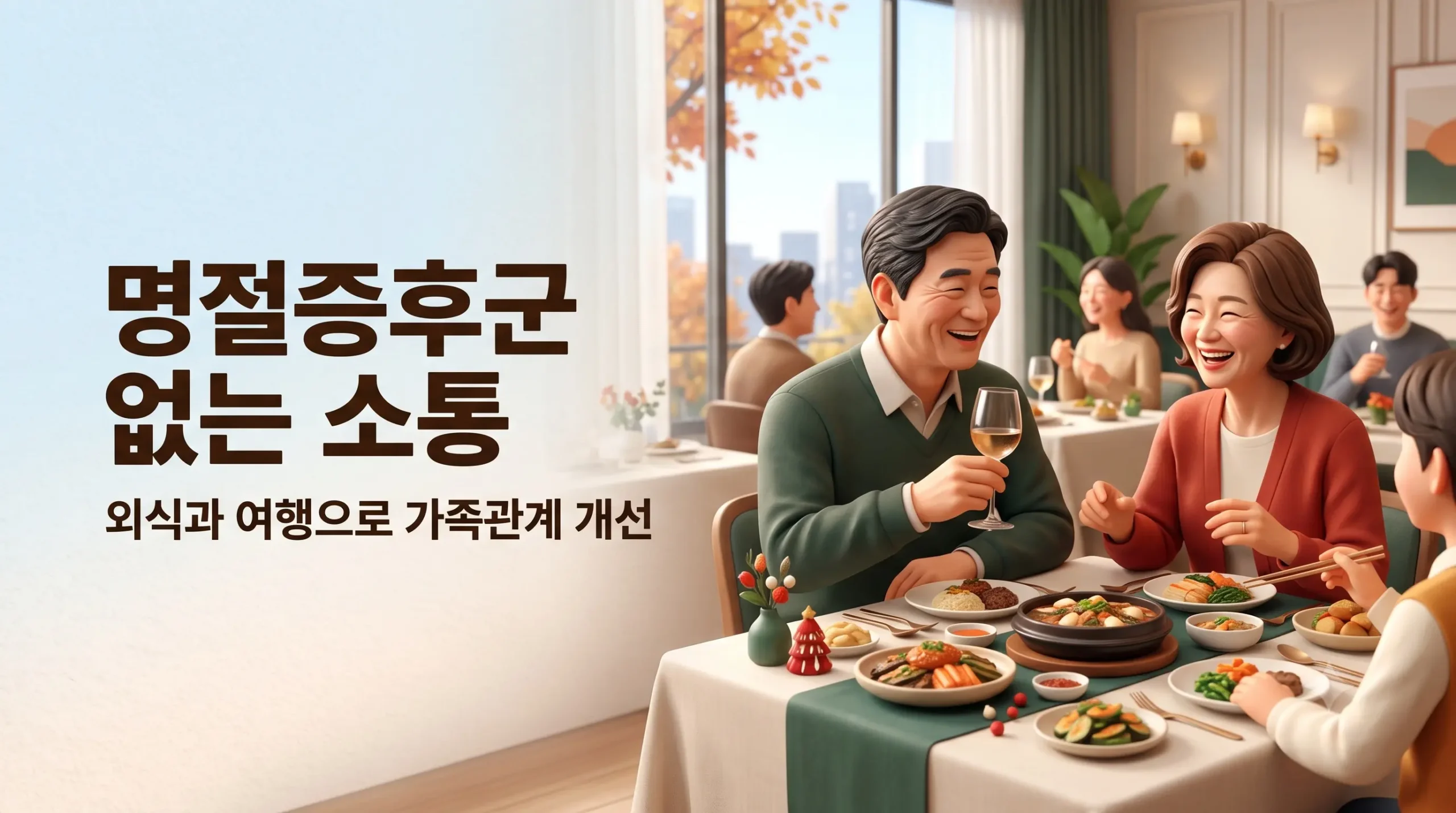 명절 증후군 없는 새로운 가족 모임 트렌드 외식 및 여행 중심의 모임 기획법