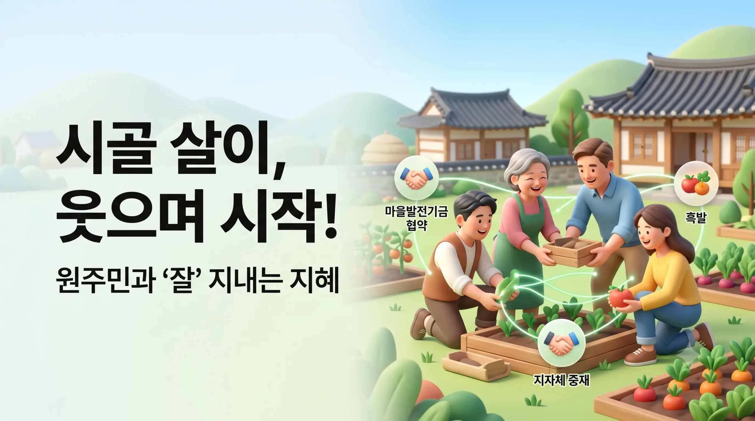 귀농·귀촌 후 원주민과의 갈등 예방 시골 생활 안착을 위한 인간관계 처세술